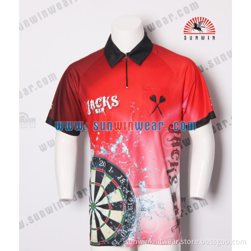 colorful custom dart shirt / cheap polyester darts jersey sublimation
